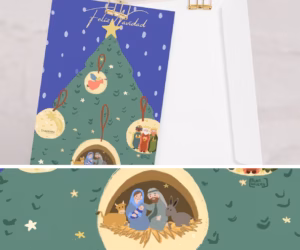 Postal navideña, diseño personalizado