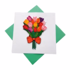 ramo de tulipanes filigrana papel