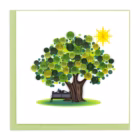 tarjeta árbol de verano filigrana